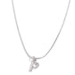 Seize the Initial - Silver - P - Paparazzi Necklace Image