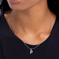 Seize the Initial - Silver - P - Paparazzi Necklace Image