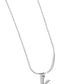 Seize the Initial - Silver - V - Paparazzi Necklace Image
