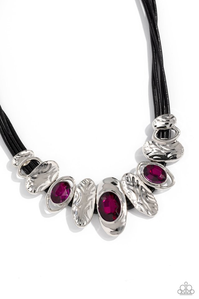 Sliding Splendor - Pink - Paparazzi Necklace Image