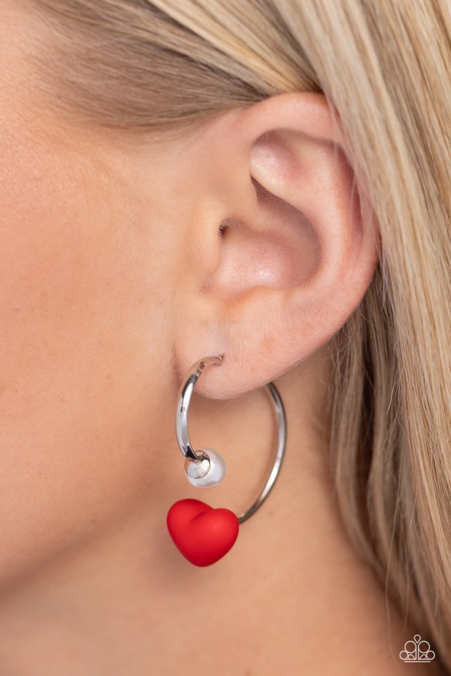 Romantic Representative - Red - Paparazzi Earring Image