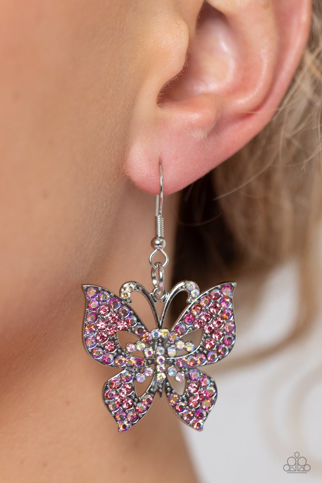 Bejeweled Breeze - Pink - Paparazzi Earring Image