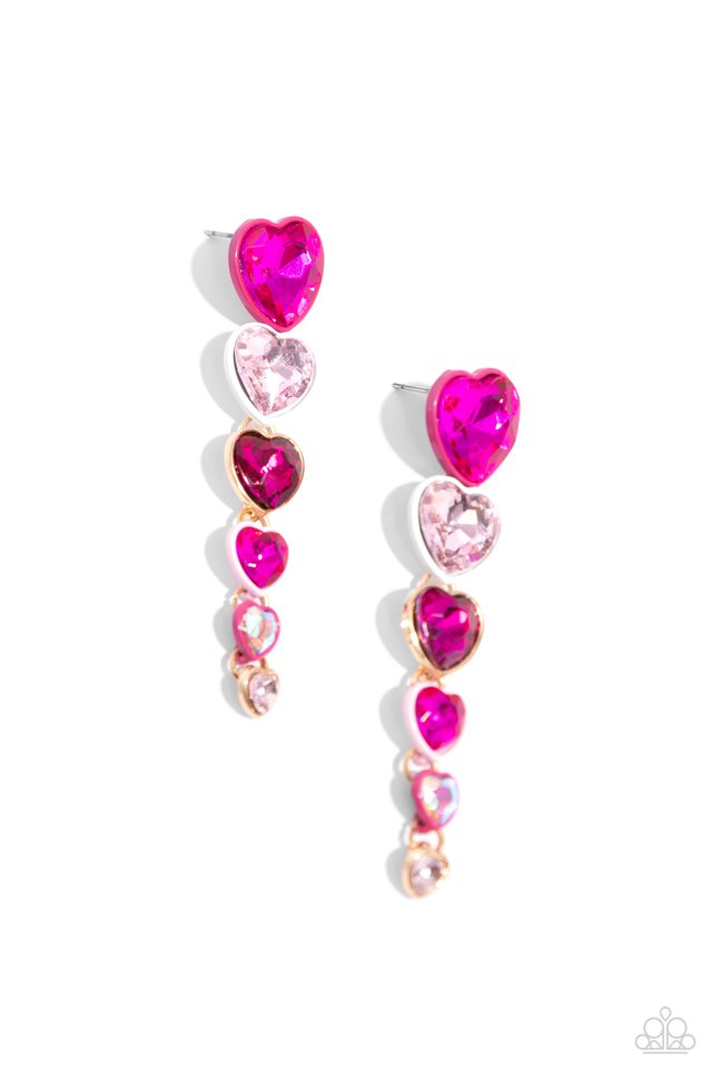 Cascading Casanova - Pink - Paparazzi Earring Image