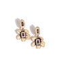 Colorful Clippings - Gold - Paparazzi Earring Image