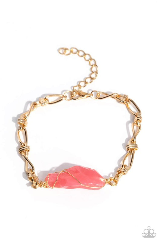 Whimsically Wrapped - Pink - Paparazzi Bracelet Image