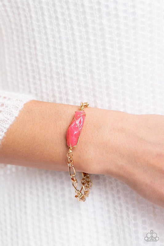 Whimsically Wrapped - Pink - Paparazzi Bracelet Image