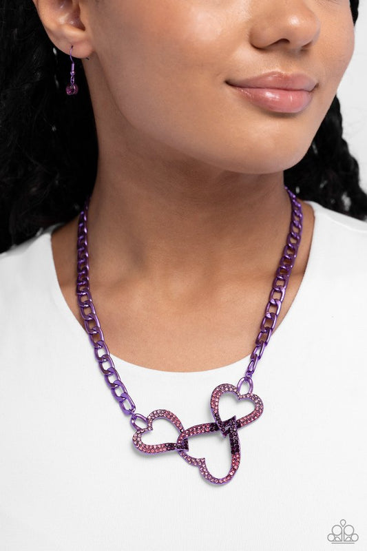 Eclectically Enamored - Purple - Paparazzi Necklace Image