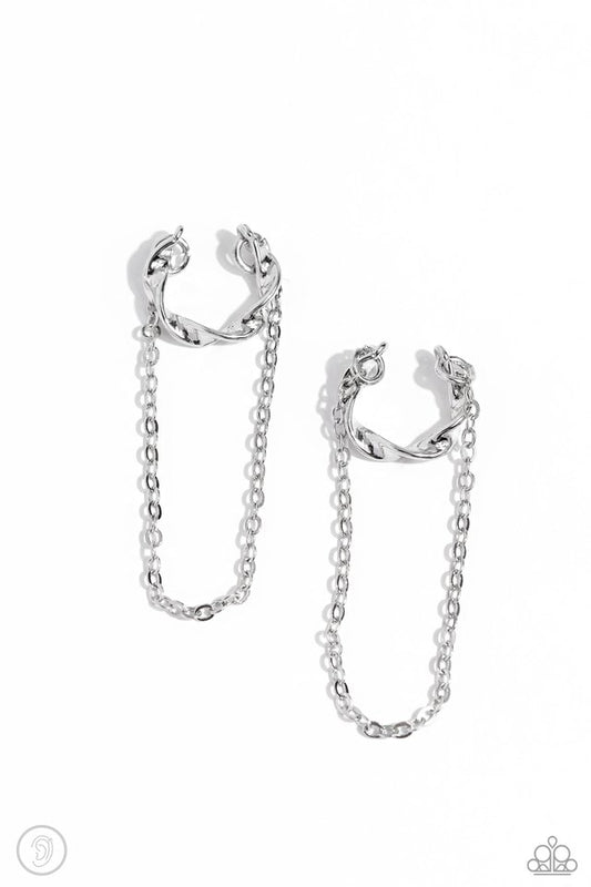 CUFF Hanger - Silver - Paparazzi Earring Image
