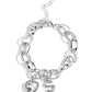 Guess Now Its INITIAL - White - S - Paparazzi Bracelet Image