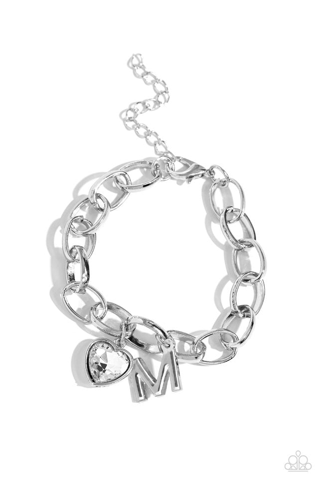 Guess Now Its INITIAL - White - M - Paparazzi Bracelet Image