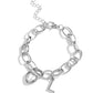Guess Now Its INITIAL - White - L - Paparazzi Bracelet Image