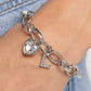 Guess Now Its INITIAL - White - L - Paparazzi Bracelet Image