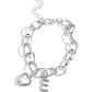 Guess Now Its INITIAL - White - E - Paparazzi Bracelet Image