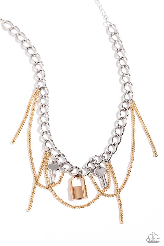 Against the LOCK - Multi - Paparazzi Necklace Image