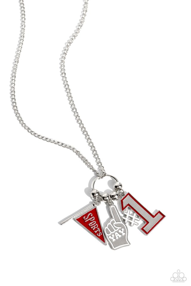 Cheering Section - Red - Paparazzi Necklace Image