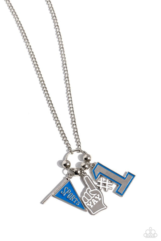 Cheering Section - Blue - Paparazzi Necklace Image