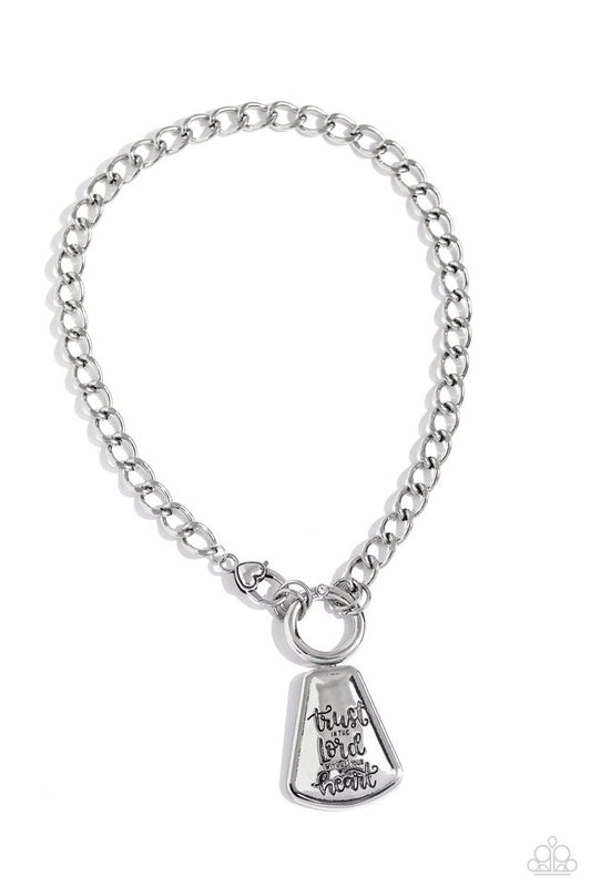 Trust and Believe - Silver - Paparazzi Necklace Image