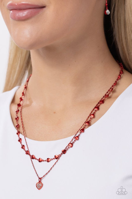 Cupid Combo - Red - Paparazzi Necklace Image
