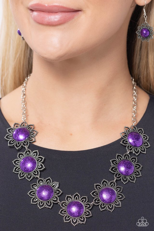 The GLITTER Takes It All - Purple - Paparazzi Necklace Image