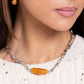 Cavern Class - Orange - Paparazzi Necklace Image