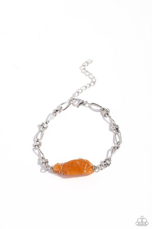 Whimsically Wrapped - Orange - Paparazzi Bracelet Image