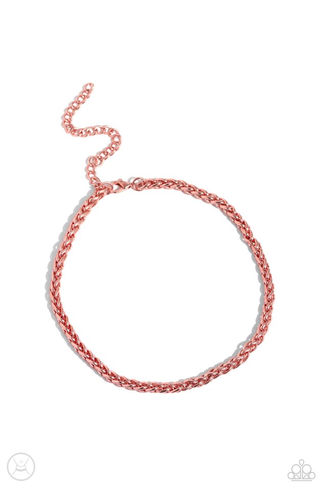 Braided Battalion - Pink - Paparazzi Necklace Image