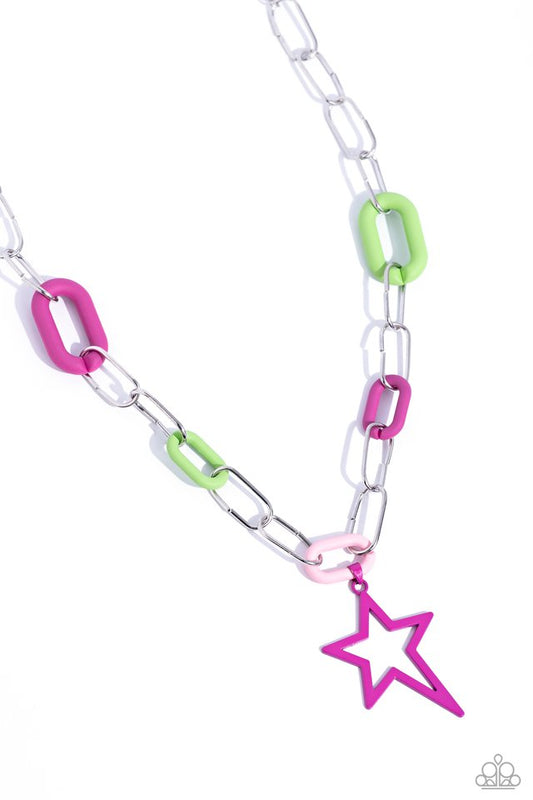 Stargazing Show - Pink - Paparazzi Necklace Image
