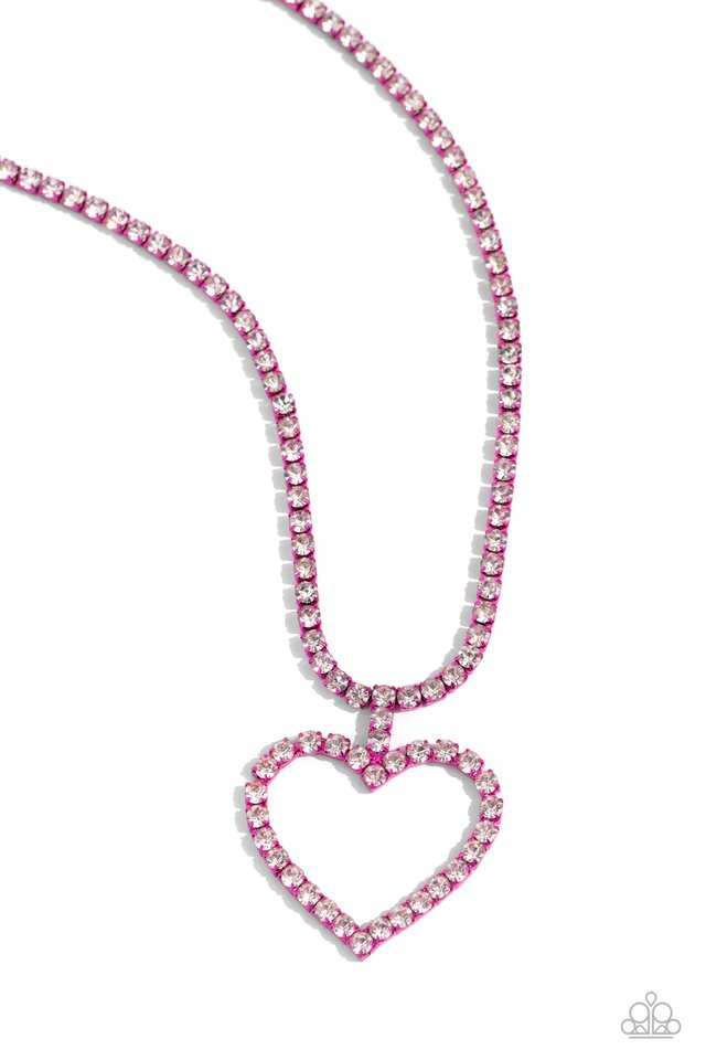 Flirting Fancy - Pink - Paparazzi Necklace Image