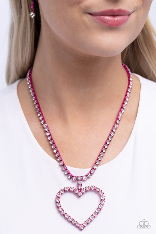 Flirting Fancy - Pink - Paparazzi Necklace Image