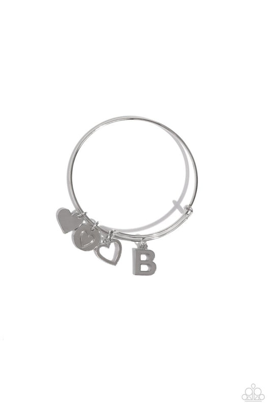 Making It INITIAL - Silver - B - Paparazzi Bracelet Image