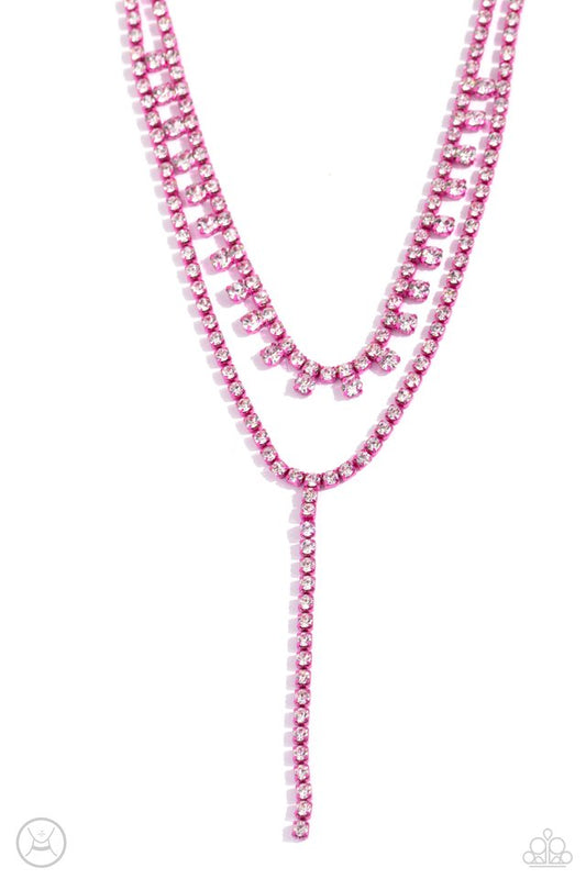 Champagne Night - Pink - Paparazzi Necklace Image