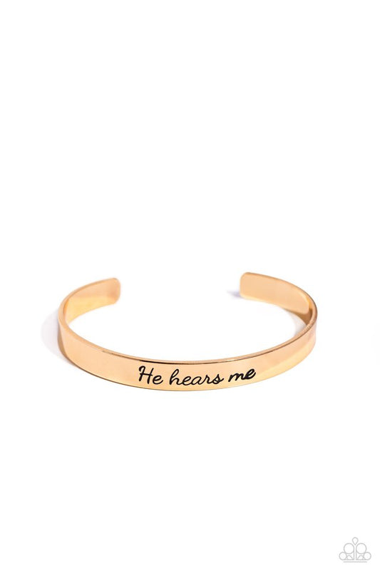 He Hears - Gold - Paparazzi Bracelet Image
