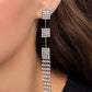 Fiercely Free-Falling - White - Paparazzi Earring Image