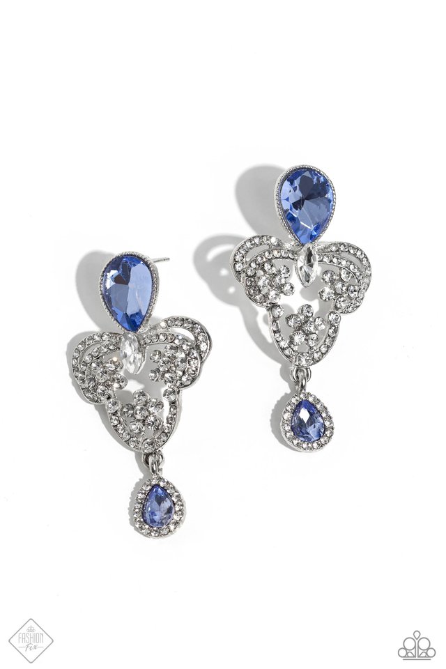 Giving Glam - Blue - Paparazzi Earring Image