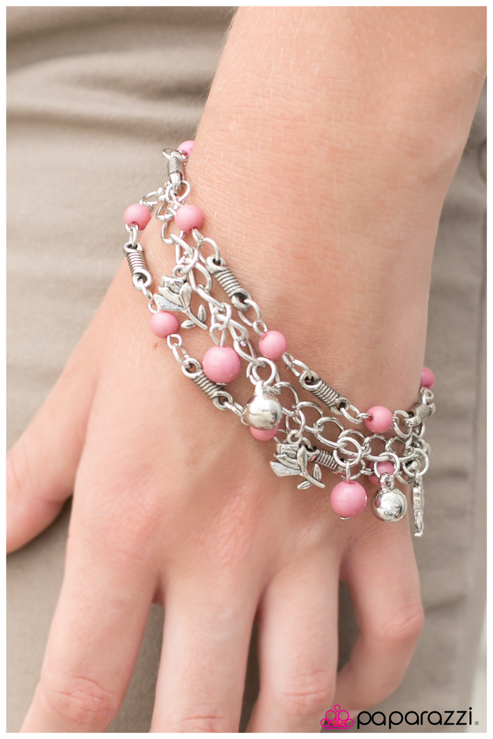 Paparazzi Bracelet ~ Like Fine Wine - Pink