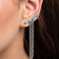 Fault Line Fringe - Blue - Paparazzi Earring Image
