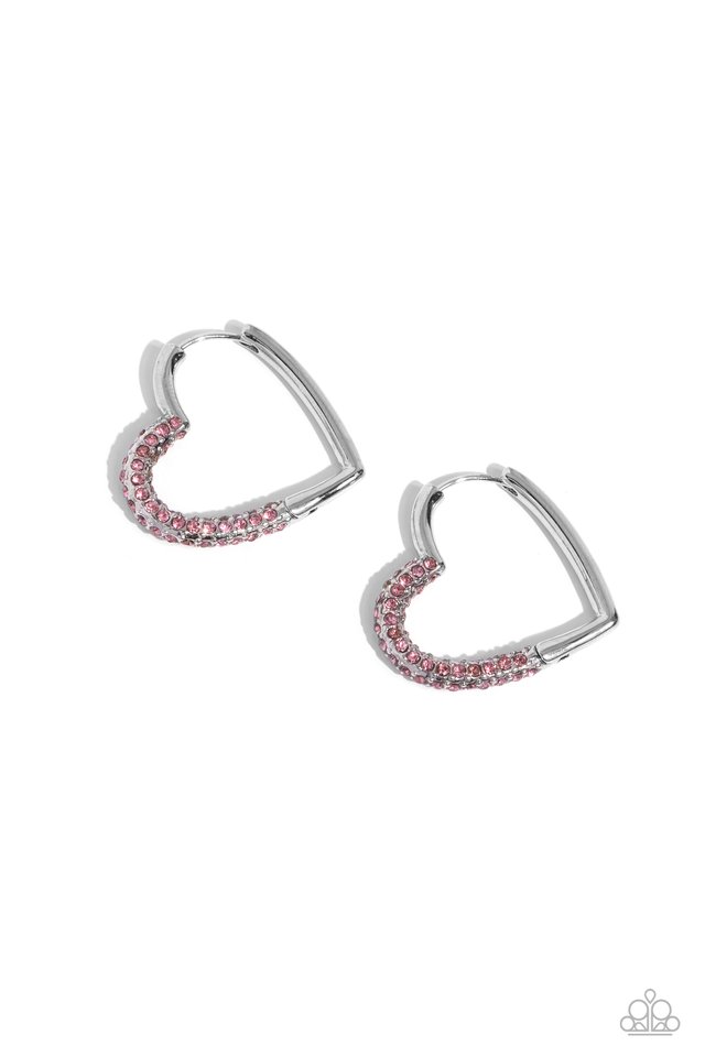 Be Mine, Valentine? - Pink - Paparazzi Earring Image
