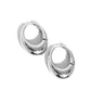 Oval Official - Silver - Paparazzi Earring Image
