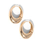 Oval Official - Gold - Paparazzi Earring Image