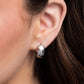 Hinged Halftime - Silver - Paparazzi Earring Image