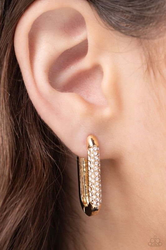 Generating Glitter - Gold - Paparazzi Earring Image