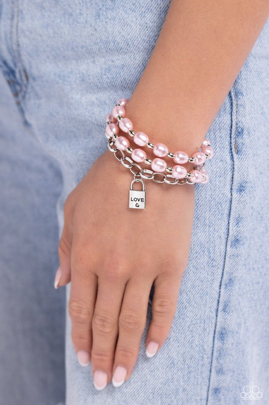 LOVE-Locked Legacy - Pink - Paparazzi Bracelet Image
