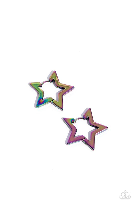 In A Galaxy STAR, STAR Away - Multi - Paparazzi Earring Image