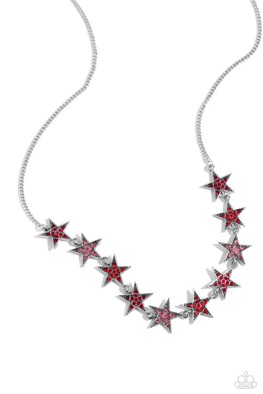 Star Quality Sensation - Red - Paparazzi Necklace Image