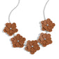 Balance of FLOWER - Brown - Paparazzi Necklace Image