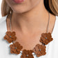 Balance of FLOWER - Brown - Paparazzi Necklace Image