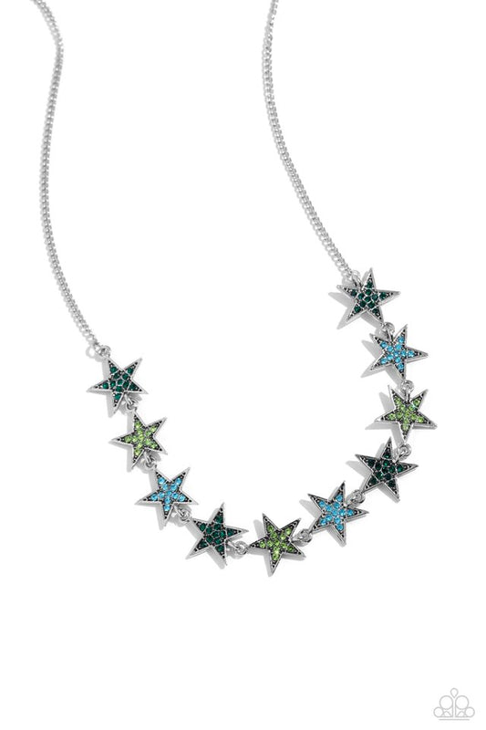Star Quality Sensation - Green - Paparazzi Necklace Image