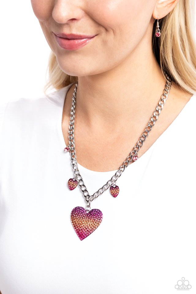 For the Most HEART - Pink - Paparazzi Necklace Image