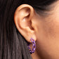 Colorful Cameo - Purple - Paparazzi Earring Image