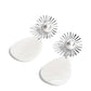 Sunburst Sophistication - White - Paparazzi Earring Image